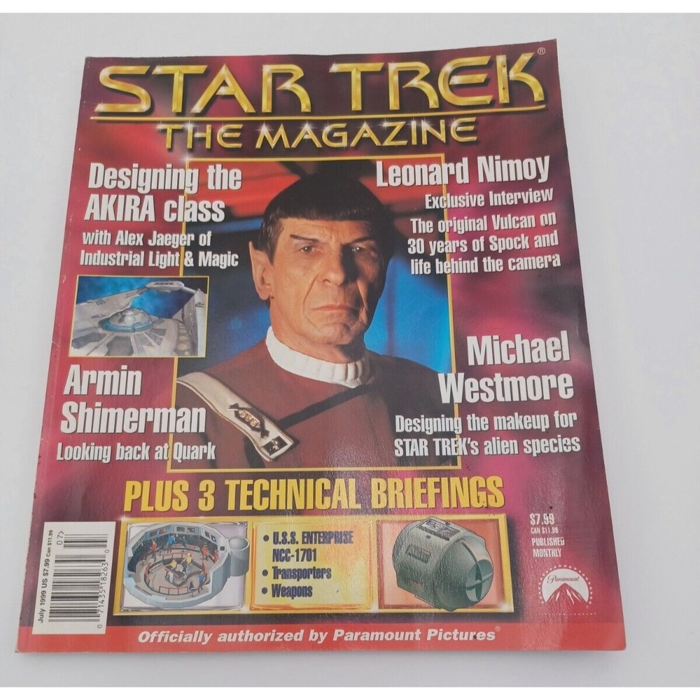 Star Trek The Magazine Jul 1999 Spock Leonard Nimoy Armin Shimerman Westmore